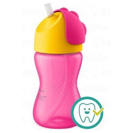 AVENT Hrnek s brčkem Bendy 300ml dívka