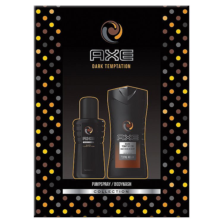 Axe Dark Temptation prémiová vánoční dárková kazeta pro muže  medium 75 ml + 250 ml