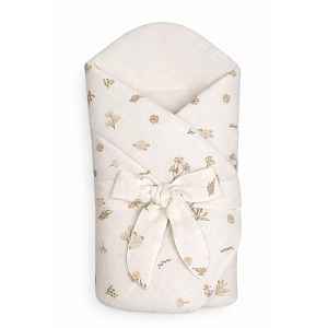 Baby Nellys Mušelínová zavinovačka SOFT na zavazování, Louka Nature