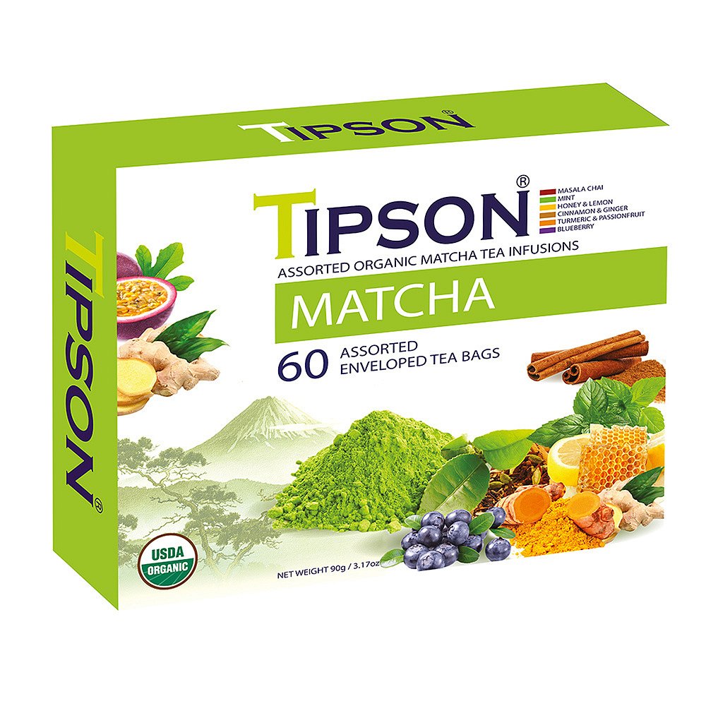 TIPSON Matcha Assorted zelené čaje 60 sáčků BIO