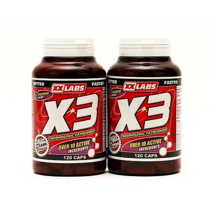 X3 Thermogenic Fat Burner 120 + 120 cps Zdarma