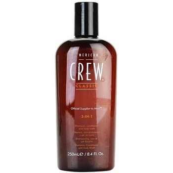 American Crew Classic šampón, kondicionér a sprchový gel 3 v 1 pro muže  250 ml