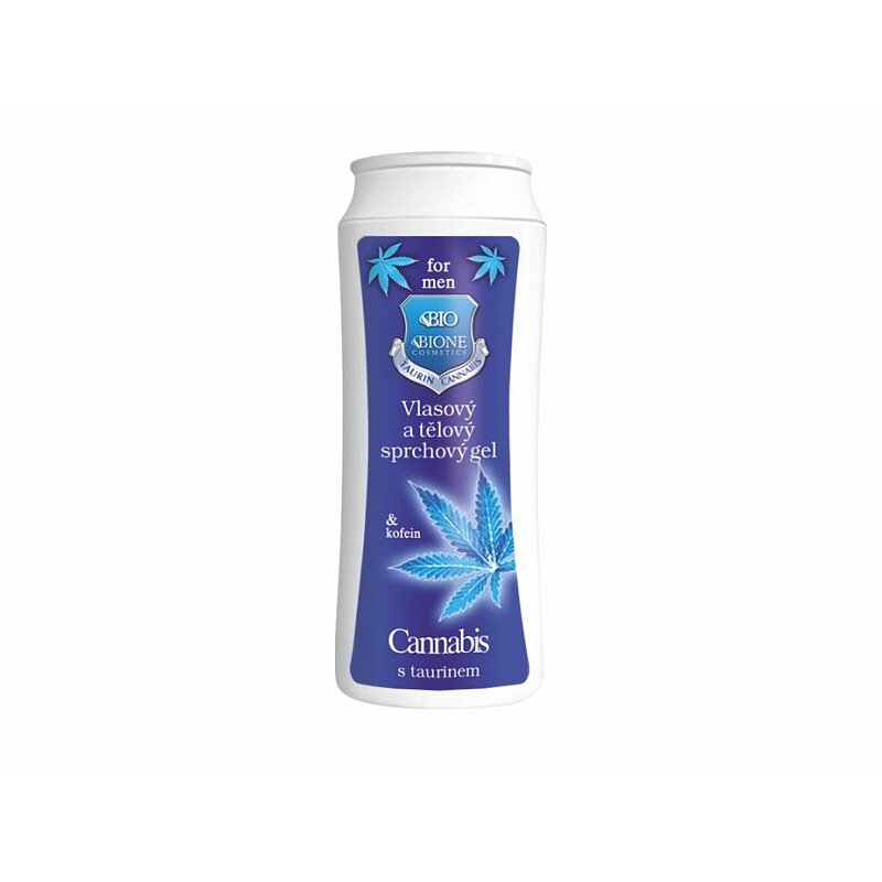 Bione Cosmetics Vlasový a tělový sprchový gel pro muže Cannabis  200 ml