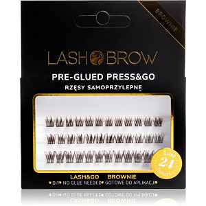 Lash Brow Press&Go Self-Adhesive Eyelashes samolepící trsové řasy Daily Natural Brownie 1 ks