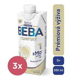 3x BEBA COMFORT 1 HM-O Tekutá 500ml - Počáteční kojenecké mléko
