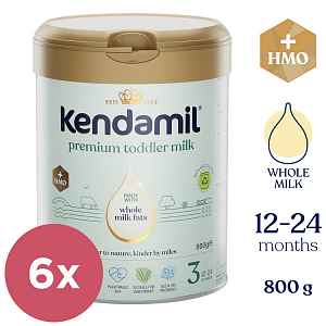 6x KENDAMIL Mléko batolecí Premium 3 HMO+ (800 g) 12m+
