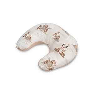 SENSILLO Kojící polštář, podkova, mušelín, bavlna - Zábava v lese, béžový