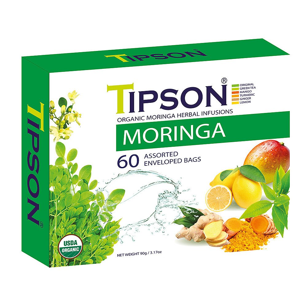 TIPSON Moringa Assorted bylinné čaje 60 sáčků BIO