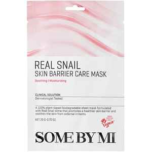 Some By Mi Sada exfoliačních a hydratačních pleťových masek Real Snail (Skin Barrier Care Mask) 20 x 20 g
