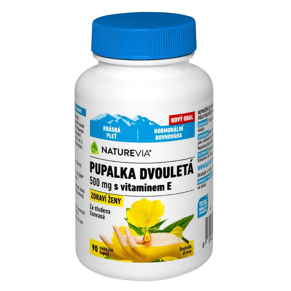 SWISS NATUREVIA Pupalka dvouletá 500 mg + vit E 90 kapslí