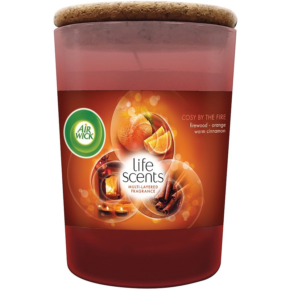 AIR WICK Svíčka Life Scents 185 g – Pohodlí u krbu