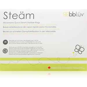 BBLÜV Steäm sterilizační sáčky do mikrovlnné trouby 24 x 21 cm 6 ks