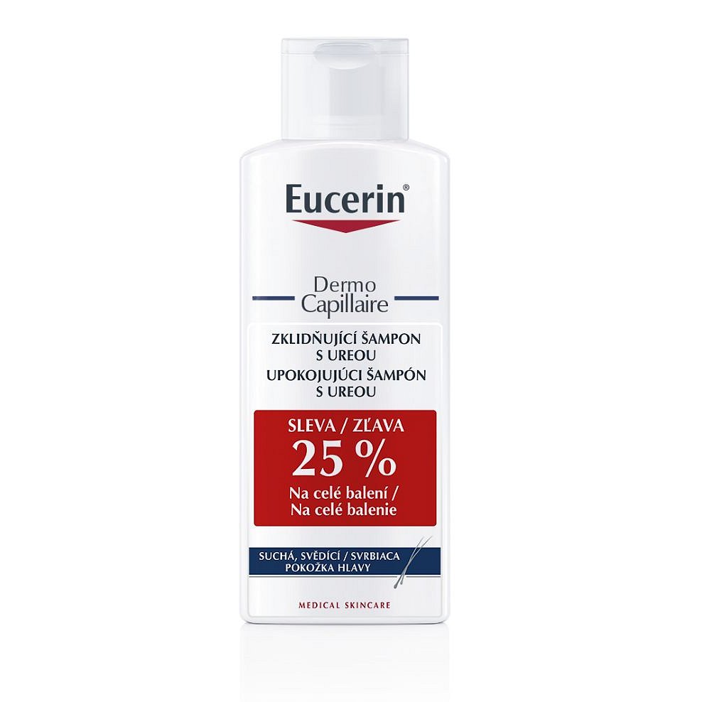 Eucerin Dermocapillaire 5% UREA Šampon pro suchou pokožku hlavy duopack 2x250 ml