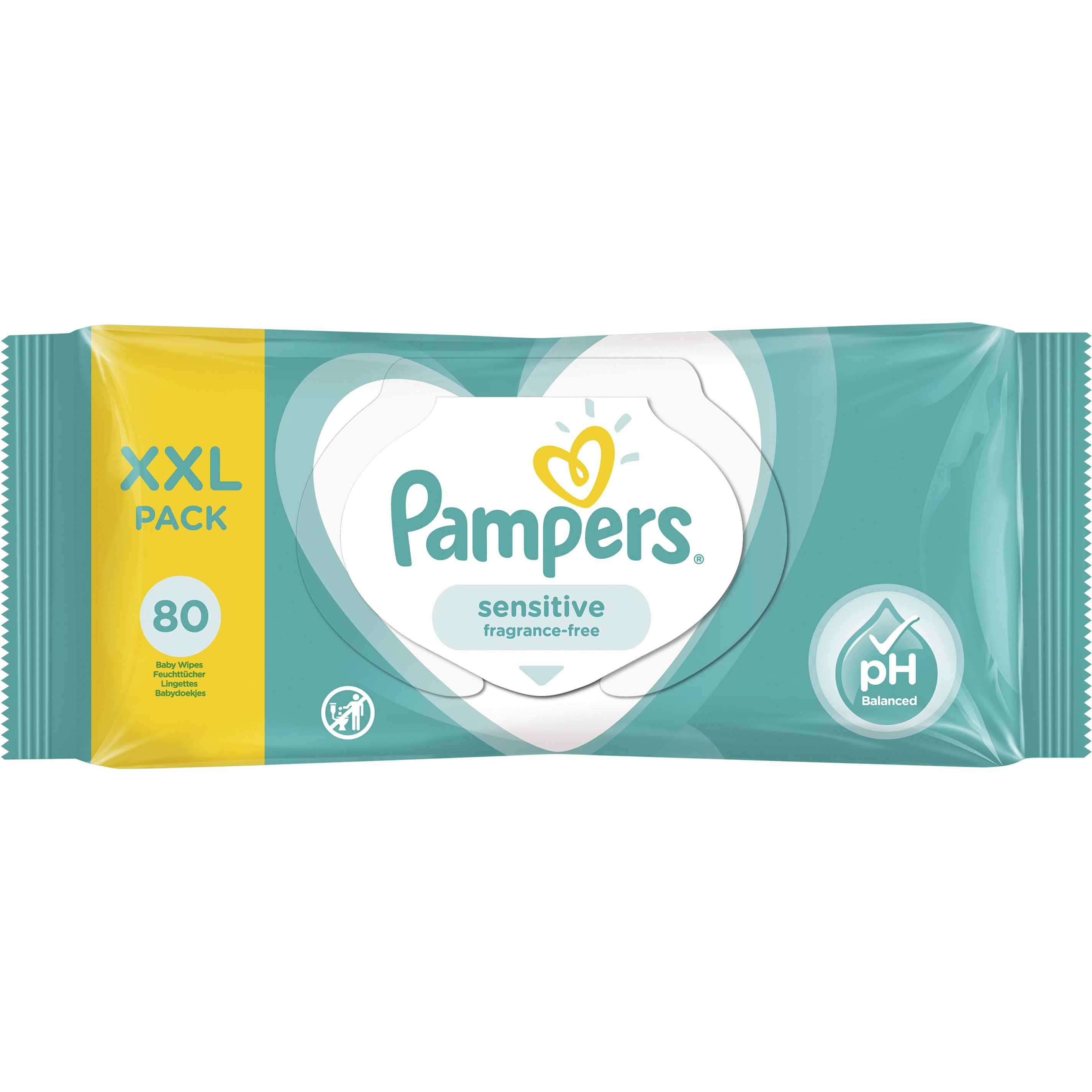 Pampers vlhčené ubrousky Sensitive XXL 80 ks