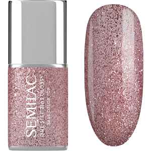 Semilac One Step 3in1 Glossy gelový lak na nehty odstín 250 Glitter Pink 7 ml
