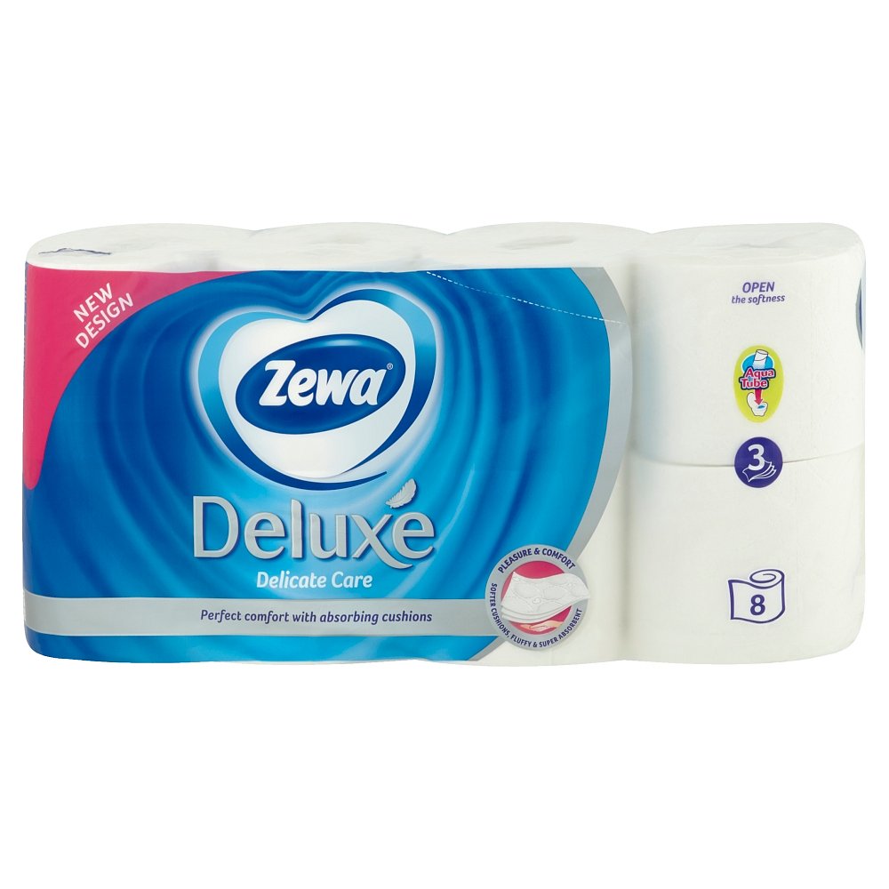 Zewa Deluxe Delicate Care toaletní papír 3-vrstvý, 8 rolí
