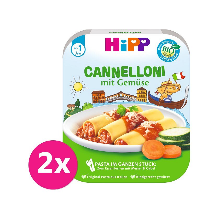 2x HiPP BIO Cannelloni se zeleninou od 1 roku, 250 g