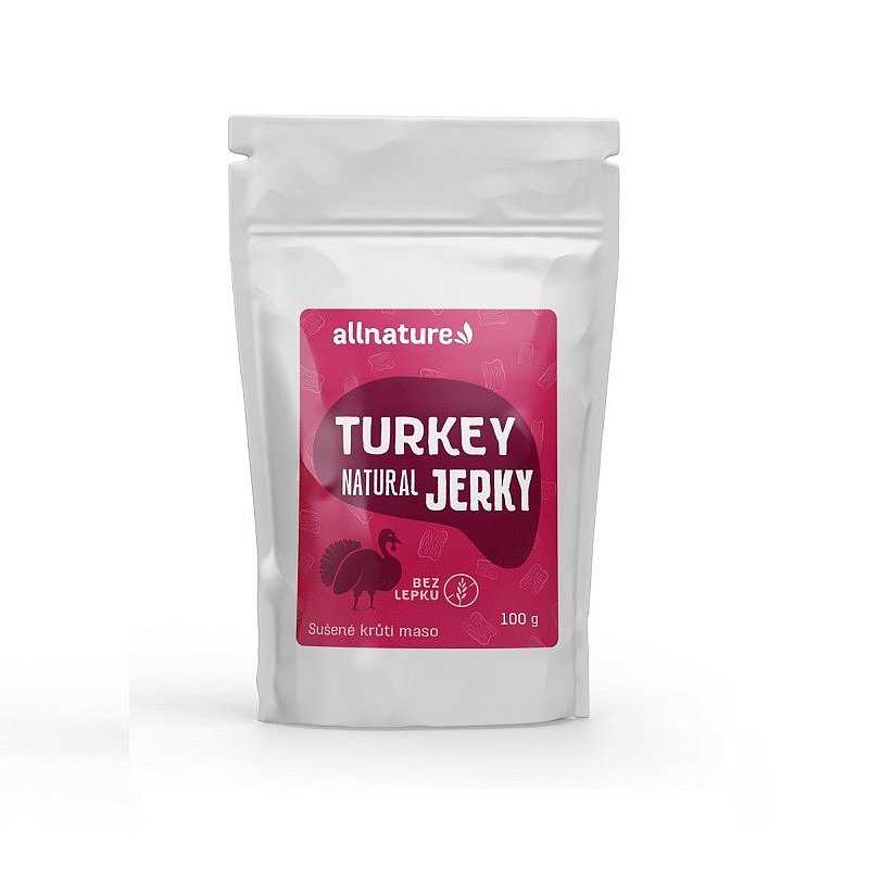 Allnature Turkey Natural Jerky sušené krůtí maso 100g