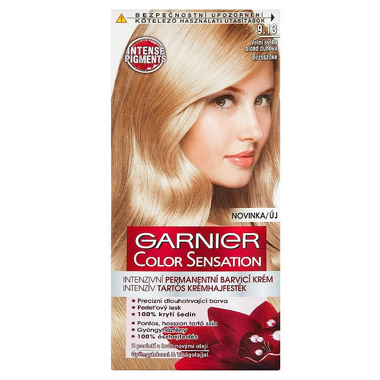 Garnier Color Sensation Intenzivní permanentní barvicí krém velmi světlá blond duhová 9.13