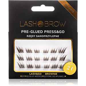 Lash Brow Press&Go Self-Adhesive Eyelashes samolepící trsové řasy Lashy Brownie 1 ks