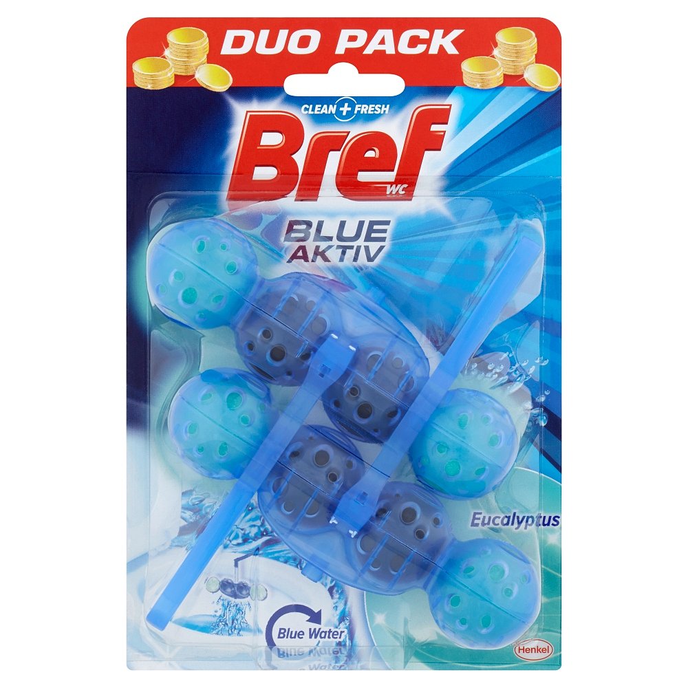 BREF Blue Aktiv Eucalyptus tuhý WC blok 2x50 g