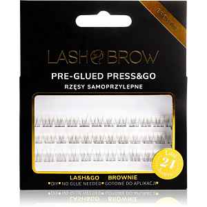 Lash Brow Press&Go Self-Adhesive Eyelashes samolepící trsové řasy No Make Up Brownie 1 ks