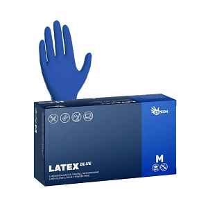 Latexové rukavice Espeon Latex Blue - 100 ks, modré, velikost M (100123)
