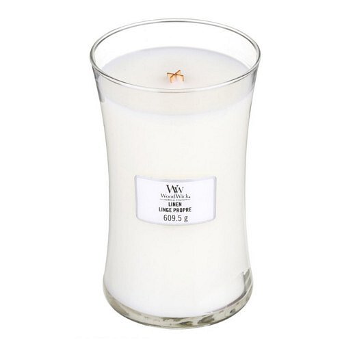WoodWick Vonná svíčka váza Linen  609,5 g