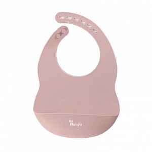 Bo Jungle Silikonový bryndák Pastel Pink