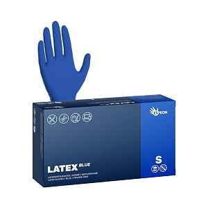 Latexové rukavice Espeon Latex Blue - 100 ks, modré, velikost S (100122)