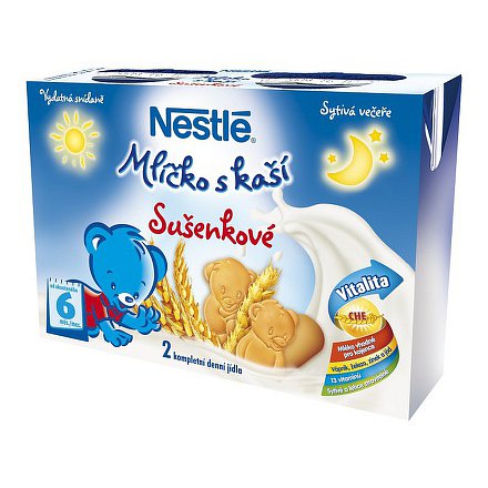 NESTLÉ Mlíčko s kaší sušenkové 2x200ml