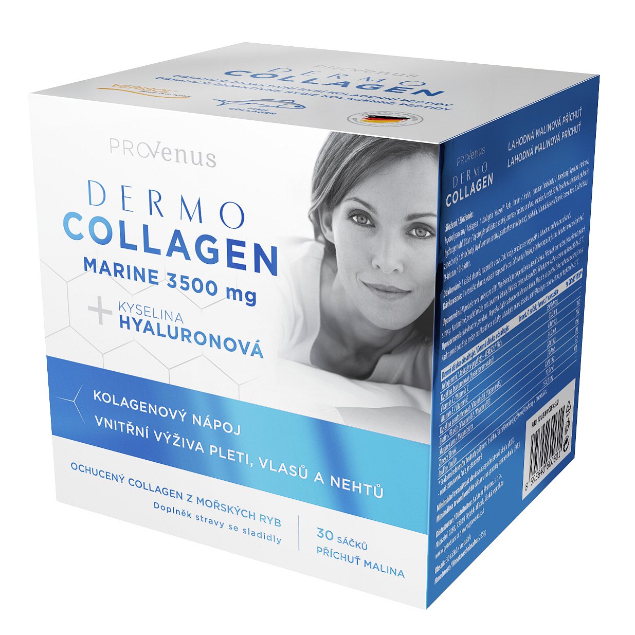 ProVenus DermoCollagen Marine malinová příchuť 30sáčků