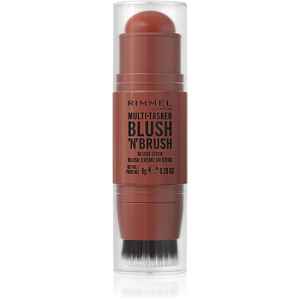 Rimmel Multi-Tasker Blush'N'brush tvářenka v tyčince se štětcem odstín 350 Roasted Peach 8 g