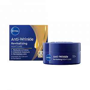 Nivea Anti-Wrinkle 55+ obnovující noční krém proti vráskám 50 ml