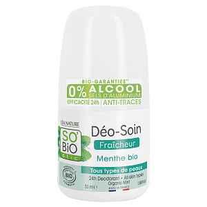 SO’BiO étic Osvěžující deodorant s mátou BIO roll-on 50 ml