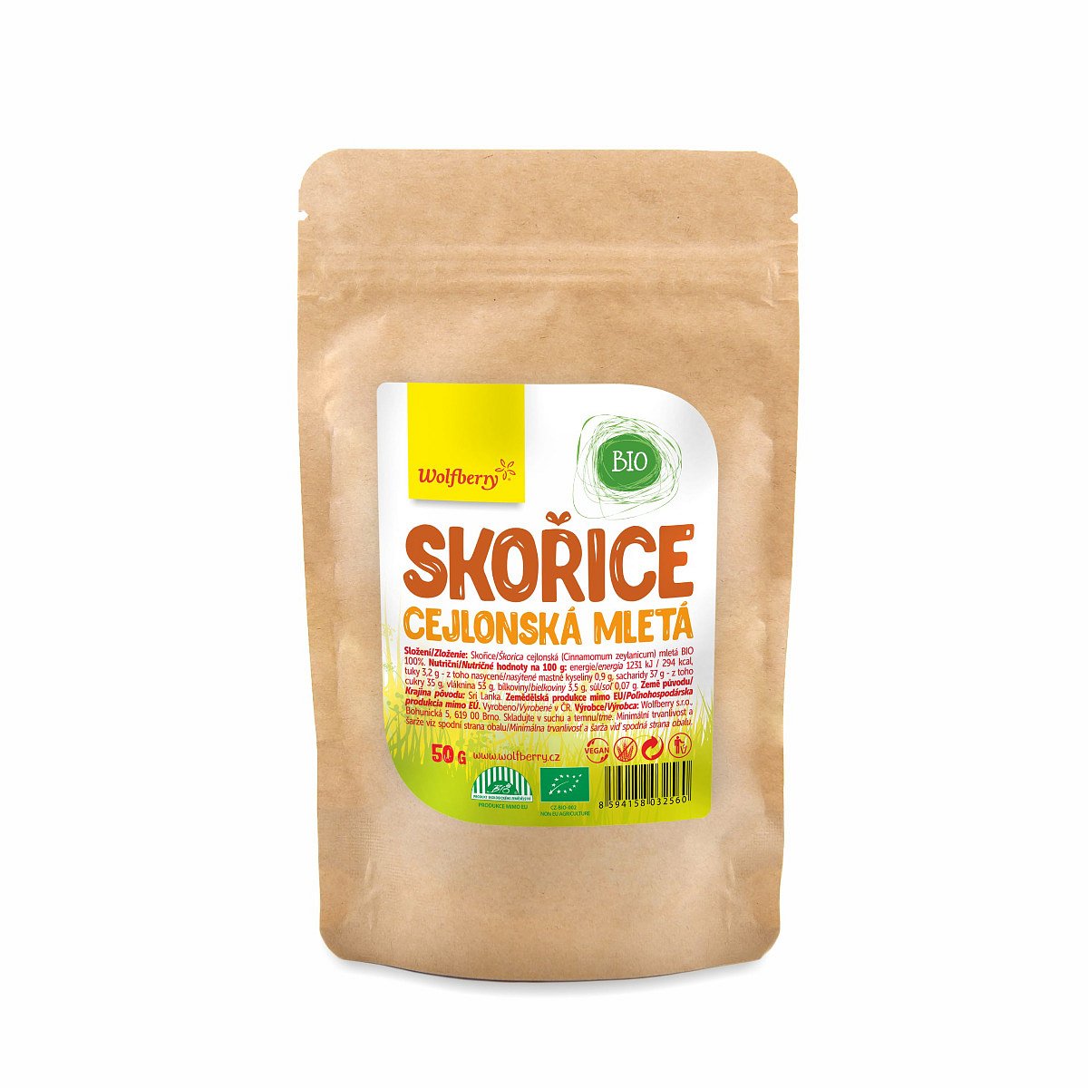 Wolfberry BIO Skořice cejlonská mletá 50 g