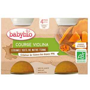 BABYBIO Dýně Violina z naší vlastní ekofarmy 2x130 g