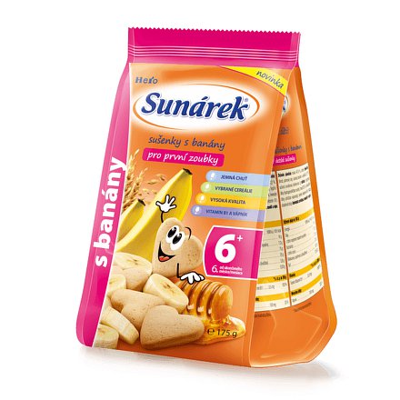 Sunárek sušenky s banány 175g