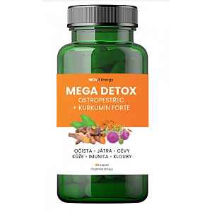 MOVit Mega Detox Ostropestřec + Kurkumin FORTE 60 kapslí