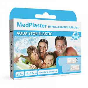 MedPlaster Náplast AQUA stop elastic 19x72mm 20ks