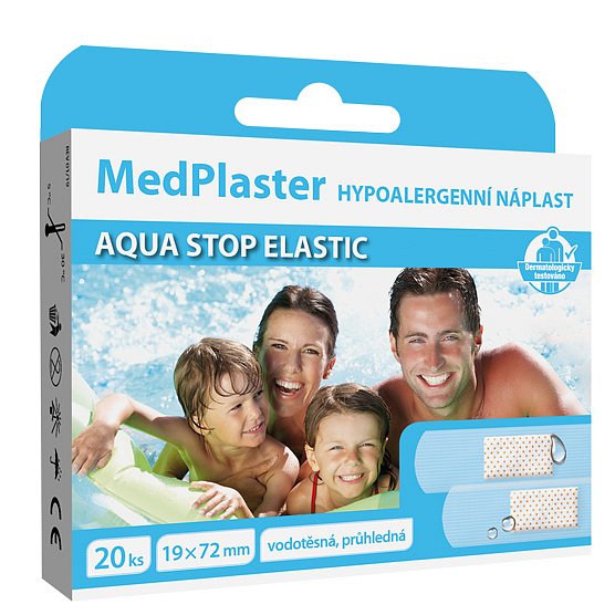 MedPlaster Náplast AQUA stop elastic 19x72mm 20ks