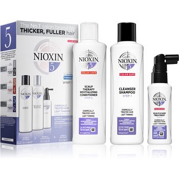 Nioxin System 5 kosmetická sada (pro mírné řídnutí normálních až silných, přírodních i chemicky ošetřených vlasů) unisex