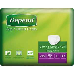 Depend plenkové kalhotky Slip Super Plus L 15ks