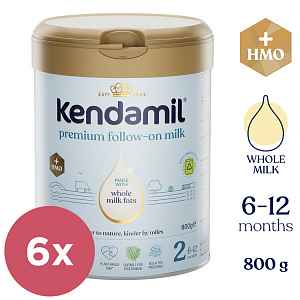 6x KENDAMIL Mléko pokračovací Premium 2 HMO+ (800 g) 6m+