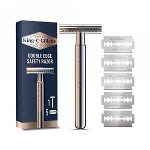 Holicí strojek King (Double Edge Safety Razor) + žiletky 5 ks