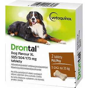 Drontal Dog Flavour XL 525/504/175 mg 2 tablety
