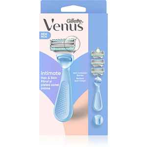 Gillette Venus Intimate dámský holicí strojek pro úpravu linie bikin + náhradní břity 3 ks