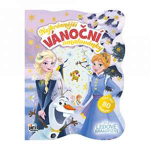 JIRI MODELS Nejkrásnější vánoční omalovánky se samolepkami Ledové království 1 ks