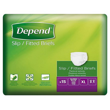 Depend plenkové kalhotky Slip Super Plus XL 15ks