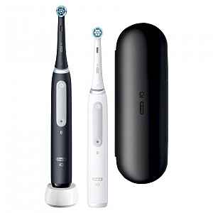 Oral-B iO Series 4 Duo Black+White magnetický zubní kartáček 2 ks - 100 dní na vyzkoušení produktu
